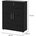 Kancelářská skříňka Office 89 cm černá