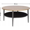 Konferenční stolek Ella 80 cm dubový/černý
