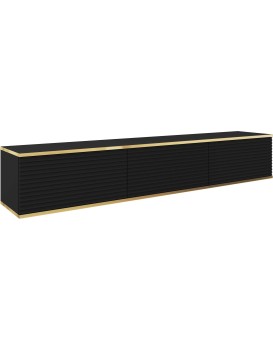 Závěsný televizní stolek Oro MDF 175 cm černý/zlatý