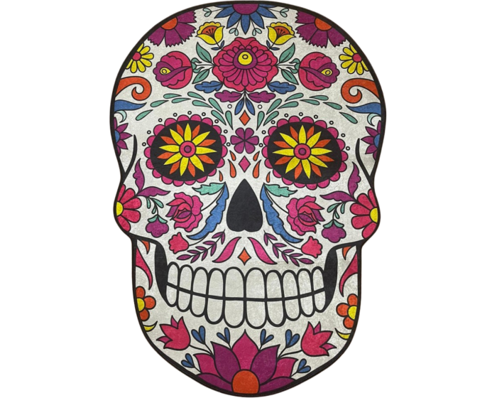Koupelnová předložka SKULL 100x200 cm vícebarevná