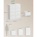 Komoda s látkovými zásuvkami Dopi 76,7 cm bílá II