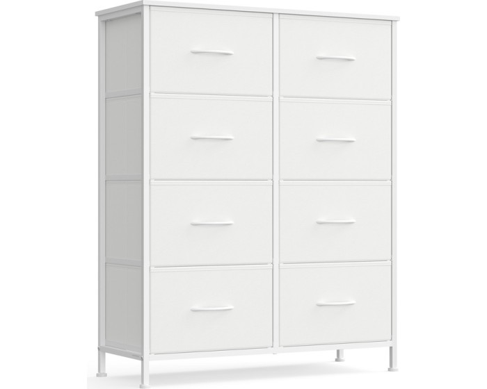 Komoda s látkovými zásuvkami Dopi 76,7 cm bílá II