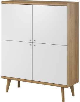 Komoda Primo 107 cm dub Riviéra/bílá