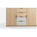 Komoda Ryga 05 145 cm dub Riva/šedá