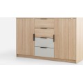 Komoda Ryga 05 145 cm dub Riva/šedá
