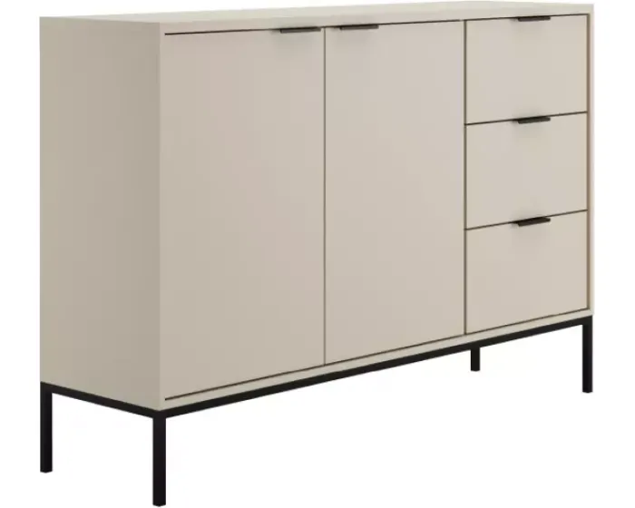 Komoda Austin 150 cm kašmír/černá
