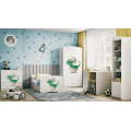 Komoda Babydreams 80 cm dinosaurus bílá