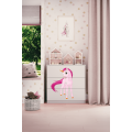 Komoda Babydreams 80 cm jednorožec bílá