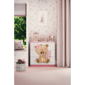Komoda Babydreams 80 cm méďa s kytičkami růžová