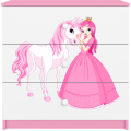 Komoda Babydreams 80 cm princezna a poník růžová