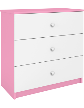 Komoda Babydreams 80 cm růžová