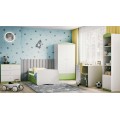 Komoda Babydreams 80 cm zelená