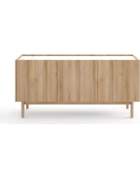 Komoda Boho La 144x68 cm dub riviéra/bílý mramor