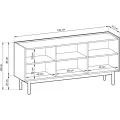 Komoda Boho La 144x68 cm dub riviéra/bílý mramor