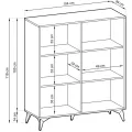 Komoda Diamond KD 104 cm dub evoke/černá