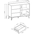 Komoda Diamond KSZ 104 cm dub evoke/černá