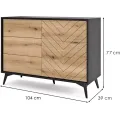 Komoda Diamond KSZ 104 cm dub evoke/černá
