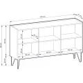 Komoda Harmony Va 144 cm černá/černý mramor