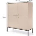 Komoda Mono II 104 cm béžová/černá