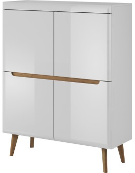 Komoda Nordi 107 cm bílá/dub Riviéra