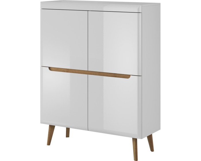 Komoda Nordi 107 cm bílá/dub Riviéra