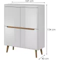 Komoda Nordi 107 cm bílá/dub Riviéra