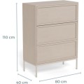 Komoda Palmdale 80 cm šedá