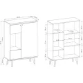 Vitrína Primo 90 cm dub Riviéra/bílá