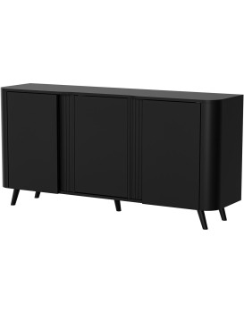 Komoda Volare 3D 151 cm matná černá