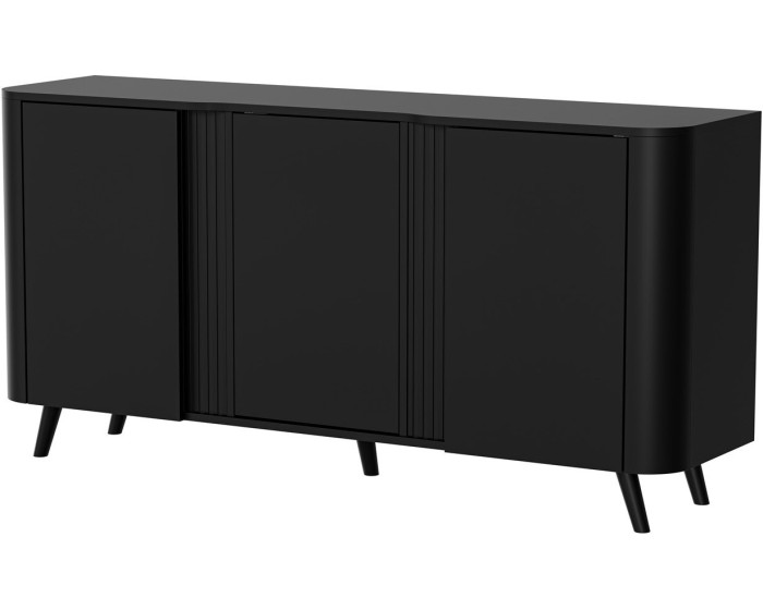 Komoda Volare 3D 151 cm matná černá