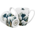 Sada 2 ks porcelánových hrnků Hokusai The Great Wave 350 ml vícebarevná