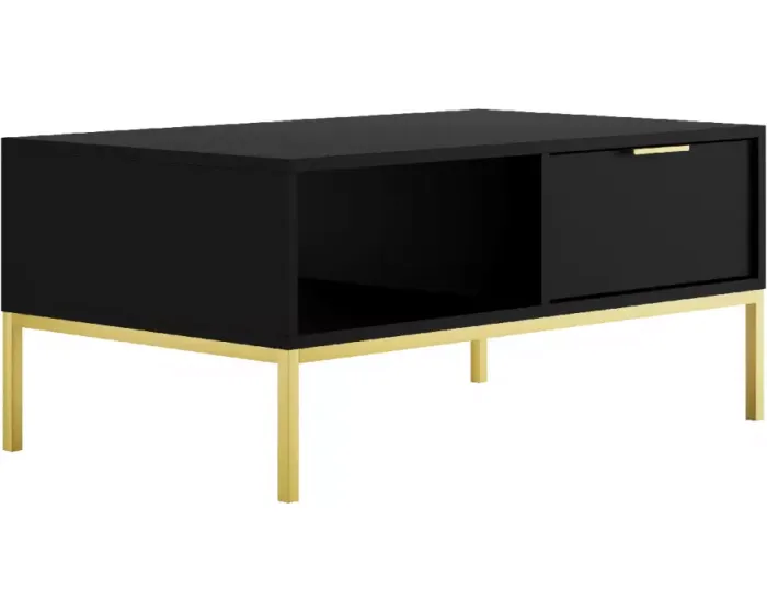 Konferenční stolek Austin 100 cm černá/zlatá