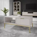 Konferenční stolek Austin 100 cm kašmír/zlatá