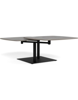 Konferenční stolek Carballo 122 cm šedý/černý