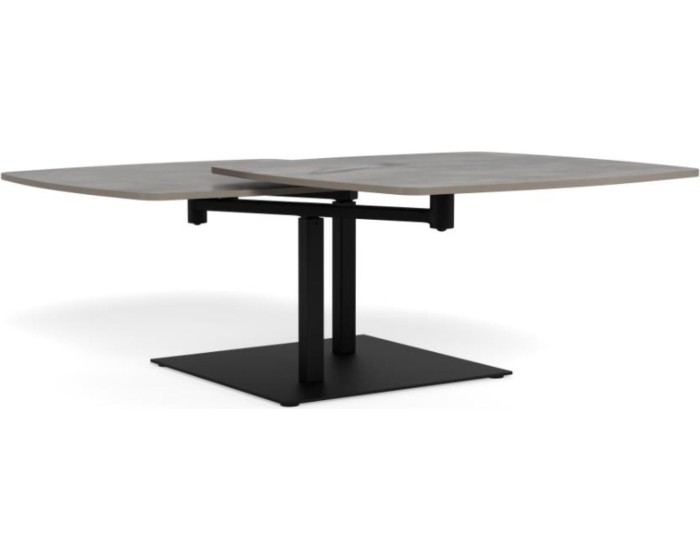 Konferenční stolek Carballo 122 cm šedý/černý