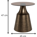 Konferenční stolek Dunsley 45 cm hnědý/bronzový
