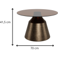 Konferenční stolek Dunsley 70 cm hnědý/bronzový
