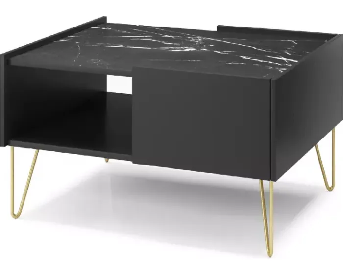 Konferenční stolek Harmony Va 97 cm černý/černý mramor