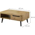 Konferenční stolek Nordi 107 cm černý/dub artisan