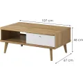 Konferenční stolek Primo 107 cm dub Riviéra/bílý