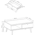 Konferenční stolek Primo 107 cm dub Riviéra/bílý