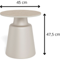 Konferenční stolek Santorini 45 cm travertin/béžový