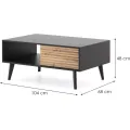 Konferenční stolek Willow II 104 cm dub artisan/černý