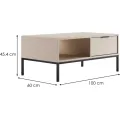 Konferenční stolek Austin 100 cm kašmír/černá