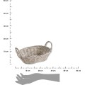 Oválný košík HARVEST 28x21 cm šedý 