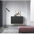 Komoda Nova 104 cm se zásuvkami černá/zlatá