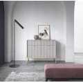 Komoda Nova 104 cm se zásuvkami šedá/zlatá