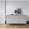Komoda Nova 154 cm šedá/zlatá