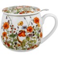 Porcelánový hrnek s infuzérem WILD BIRDS ml bílý