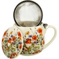 Porcelánový hrnek s infuzérem WILD BIRDS ml bílý